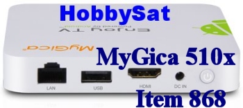 Back of MyGica ATV510x Media Player Linux Only XBMC TV Box no WiFi